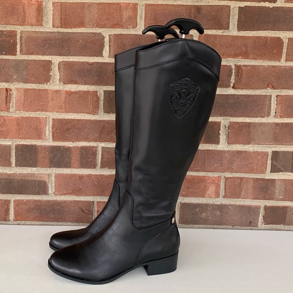 Charter Club Jeanola black leather knee high riding boots Women’s US 7 M NEW - Picture 3 of 10